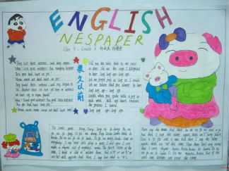 儿童英语手抄报版面设计图