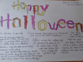 万圣节快乐主题手抄报版面设计图2