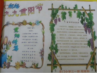 重阳节的由来手抄报版面设计图