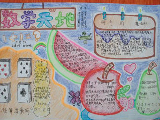 神奇的数学魔法手抄报版面设计图