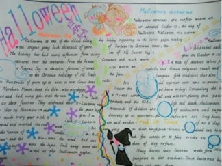 万圣节手抄报英语版面设计图