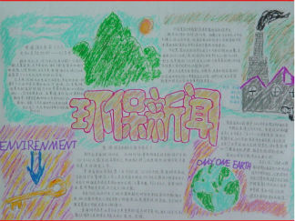 小学生环保手抄报版面设计图