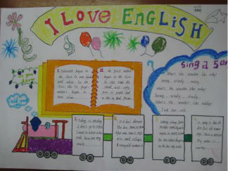 我爱英语手抄报版面设计图2