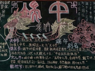 我们的节日端午节黑板报版面设计图