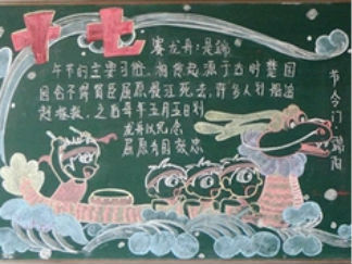 端午节的黑板报版面设计图2