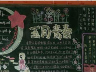五四青年节黑板报版面设计图18