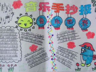 小学生音乐手抄报版面设计图