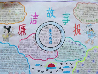 廉洁故事手抄报版面设计图