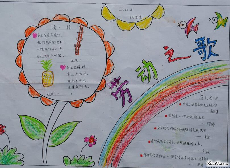五一劳动节手抄报版面设计图4图片1