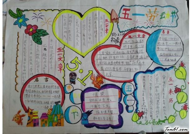 小学生五一劳动节手抄报版面设计图2图片1