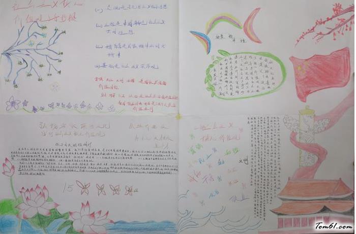 社会主义核心价值观手抄报版面设计图9图片1