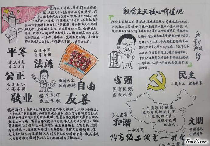 社会主义核心价值观手抄报版面设计图11图片1