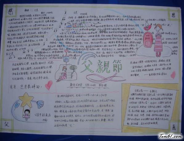 好看的父亲节手抄报版面设计图图片1