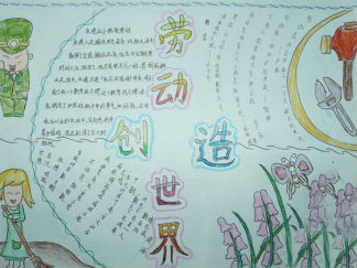 劳动创造世界五一劳动节手抄报版面设计图