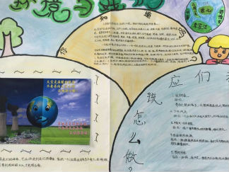 简单好看的环保手抄报版面设计图