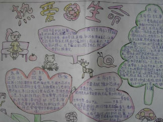 生活多美妙关于热爱生命的手抄报版面设计