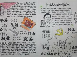 社会主义核心价值观手抄报版面设计图11