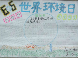 世界环境日的手抄报版面设计图2