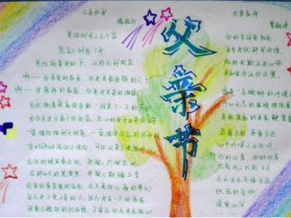 简单好看的父亲节手抄报版面设计图