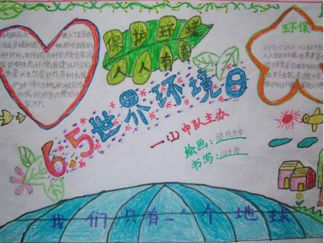 2016世界环境日手抄报版面设计图