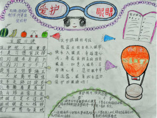 预防近视手抄报版面设计图