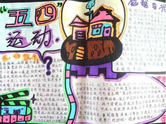 五四青年节的手抄报版面设计图