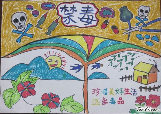 小学生禁毒手抄报版面设计图2图片1