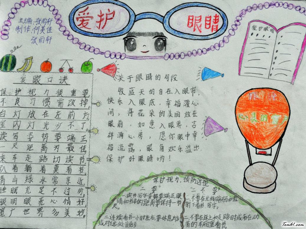 预防近视手抄报版面设计图图片1