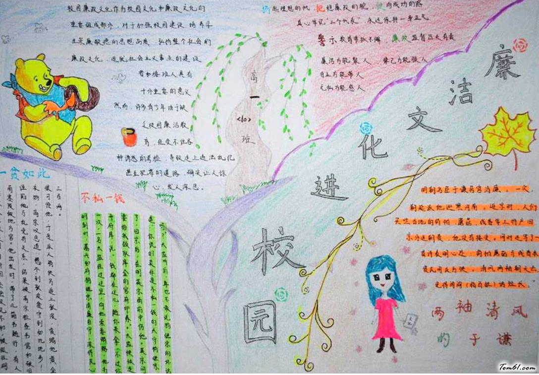 廉洁教育手抄报版面设计图7图片1