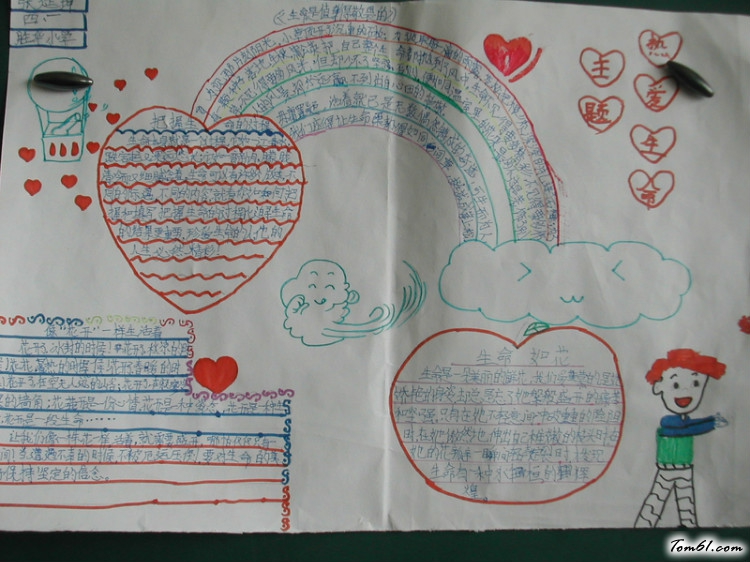 热爱生命手抄报版面设计图8图片1