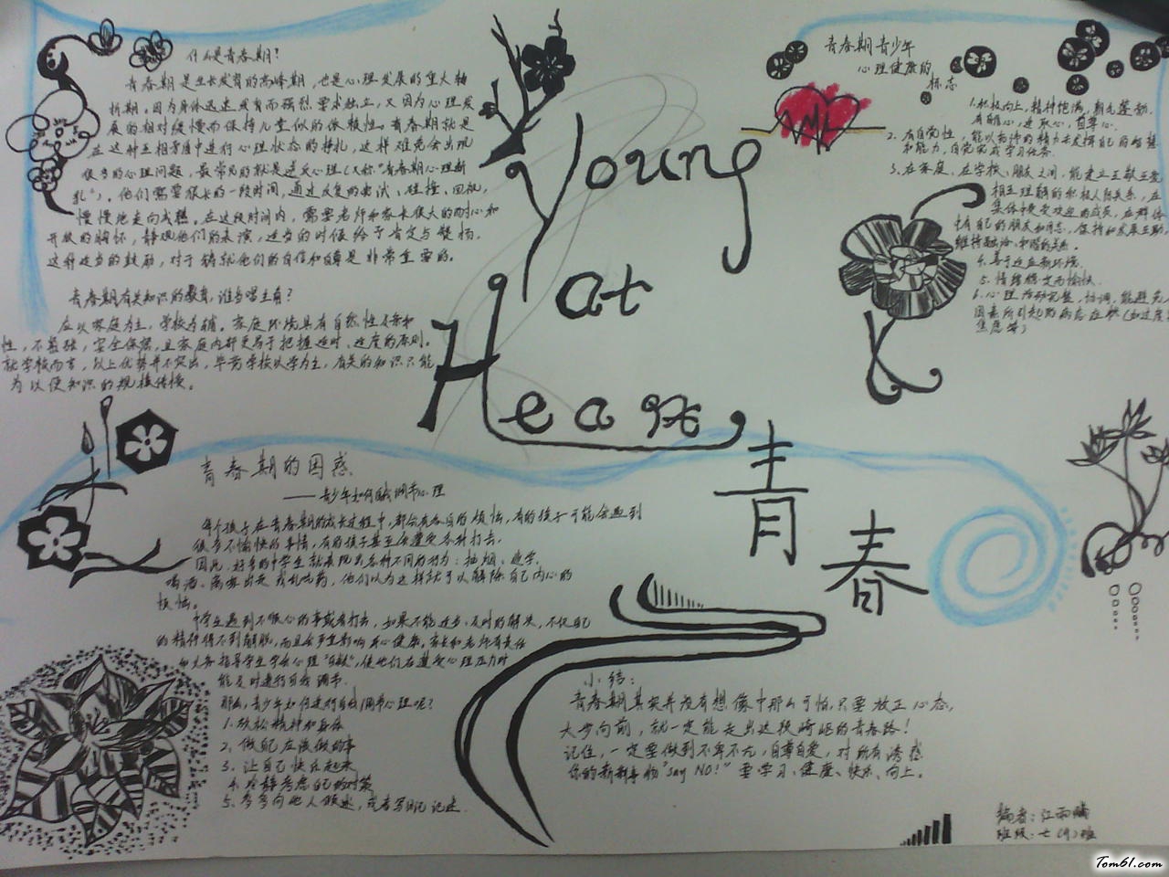 青春梦想主题手抄报版面设计图2图片1