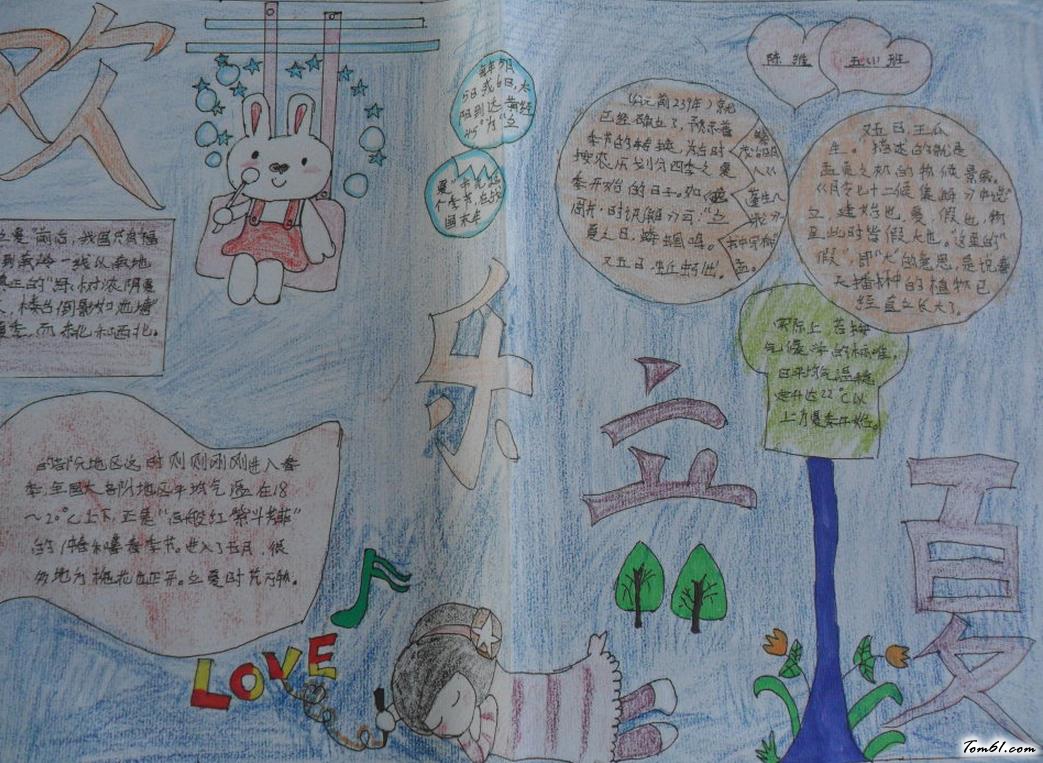 多彩的夏天手抄报版面设计图图片1