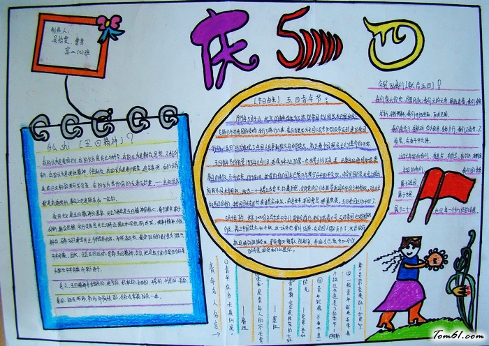 高中五四青年节手抄报版面设计图图片1