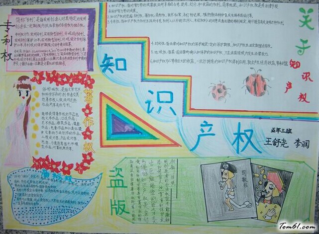 保护知识产权手抄报版面设计图图片1