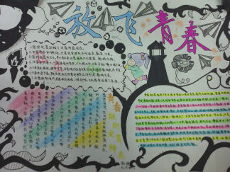 青春理想主题手抄报版面设计图