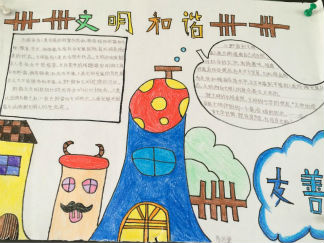 精美的讲文明手抄报版面设计图