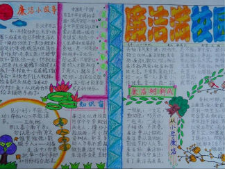 廉洁教育的手抄报版面设计图