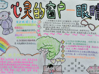 精美的爱眼主题手抄报版面设计图