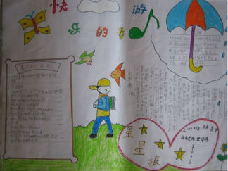 小学生春游手抄报版面设计图8