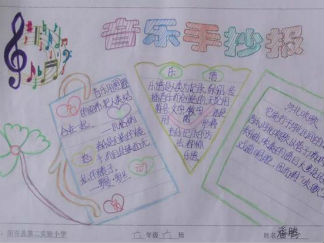 小学生音乐手抄报版面设计图2