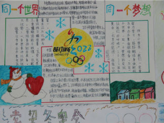 冬季奥运会手抄报版面设计图