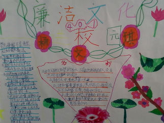 校园廉洁教育手抄报版面设计图