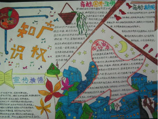 世界知识产权日手抄报版面设计图