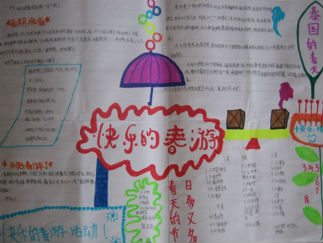 小学生春游手抄报版面设计图9