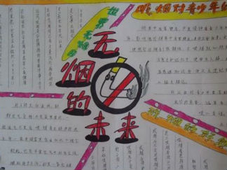 2016世界无烟日手抄报版面设计图