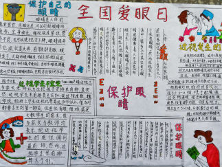 保护眼睛手抄报版面设计图