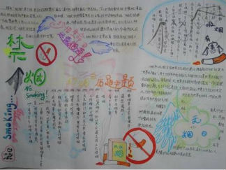 珍爱生命远离烟草禁烟主题手抄报版面设计