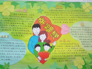 小学生温暖的家手抄报版面设计图