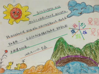 我们去旅游手抄报版面设计图