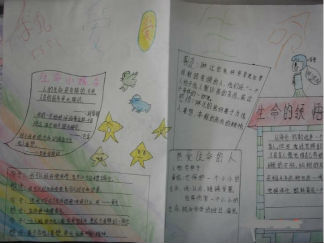 生命的领悟小学生热爱生命手抄报版面设计